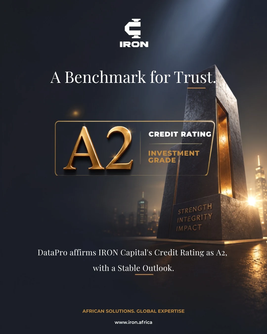 DataPro affirms Iron Capital's credit rating as A2, Investment Grade, with a Stable Outlook